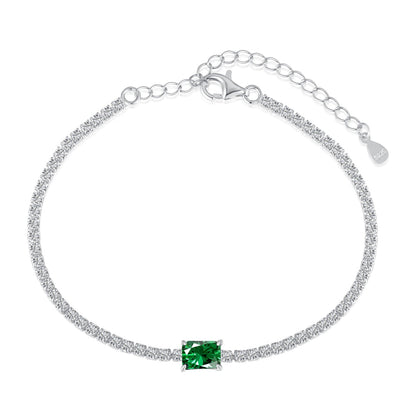 [Glimmer Jewelry]1.0 Carat Unique Emerald Cut Banquet Bracelet
