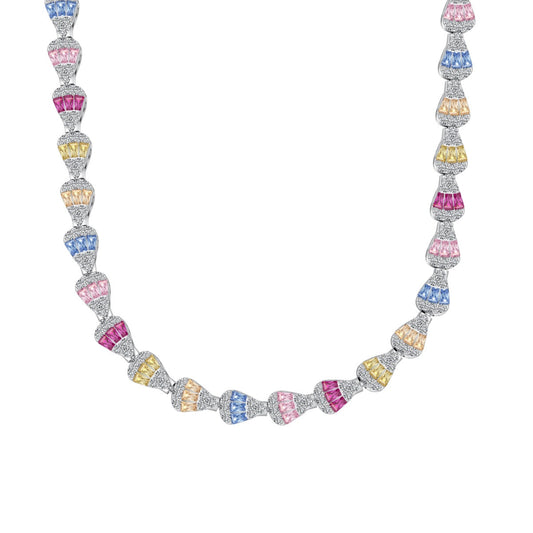 [Glimmer Jewelry]Radiant Colorful Rainbow Necklace