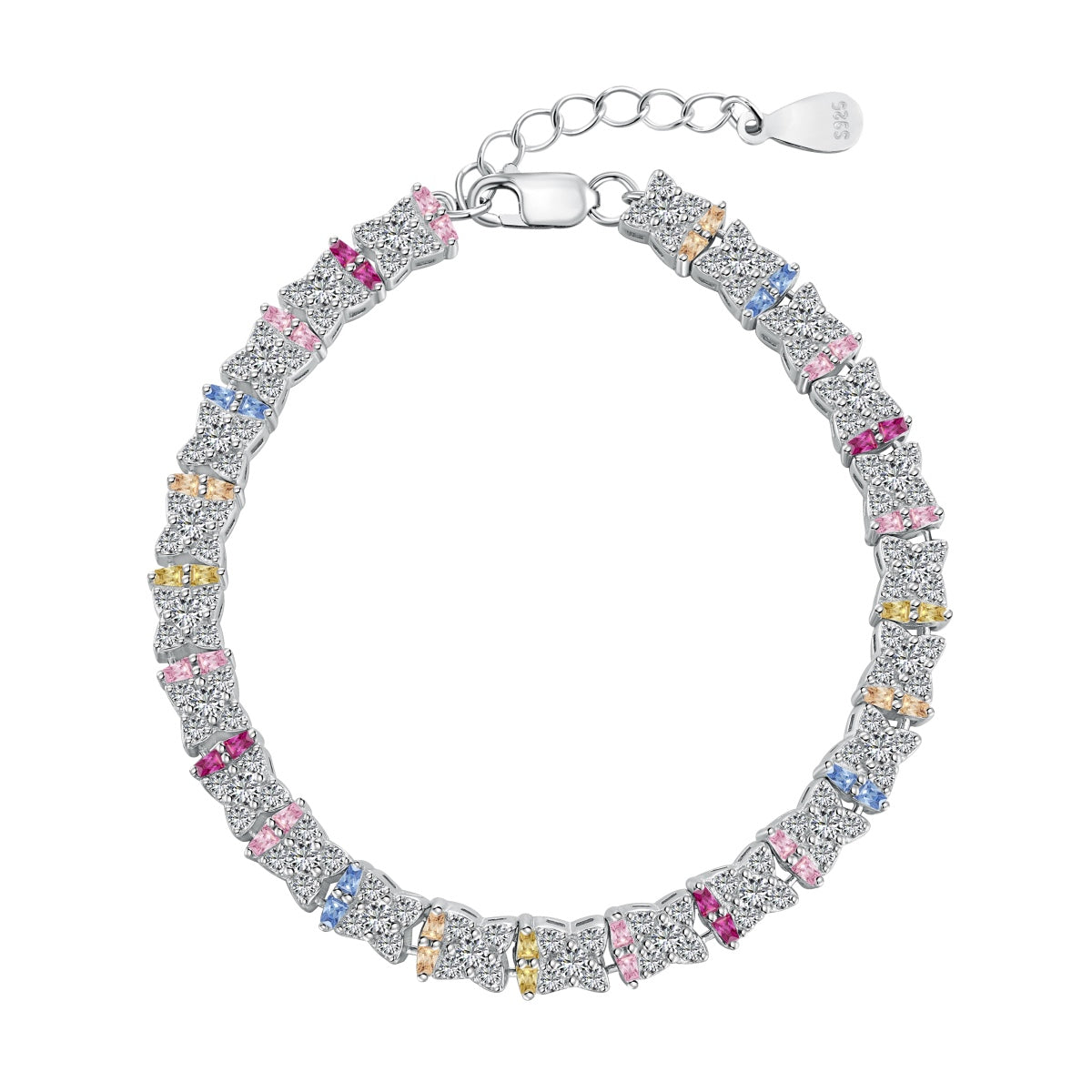 [Glimmer Jewelry]Unique Colorful Flower Shape Daily Bracelet