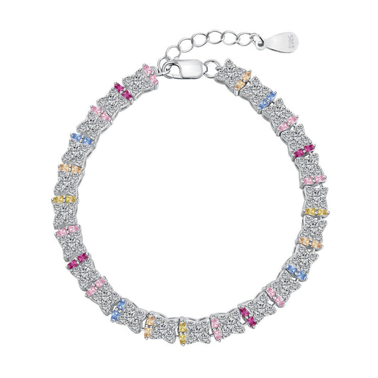 [Glimmer Jewelry]Unique Colorful Flower Shape Daily Bracelet