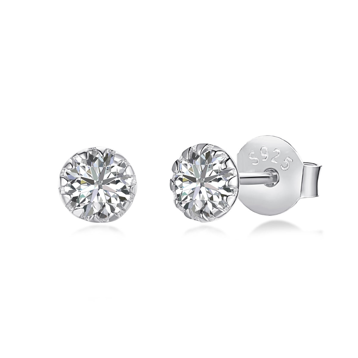 [Glimmer Jewelry]Sparkling Colorful Round Shape Earrings