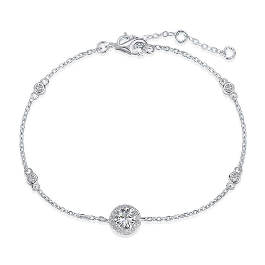 [Glimmer Jewelry]Dazzling Round Cut Shape Bracelet