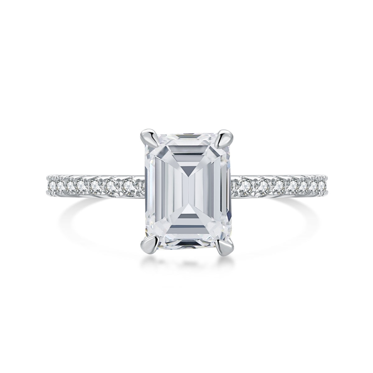 [Glimmer Jewelry]2.0 Carat Scintillating Ornate Radiant Cut Party Ring