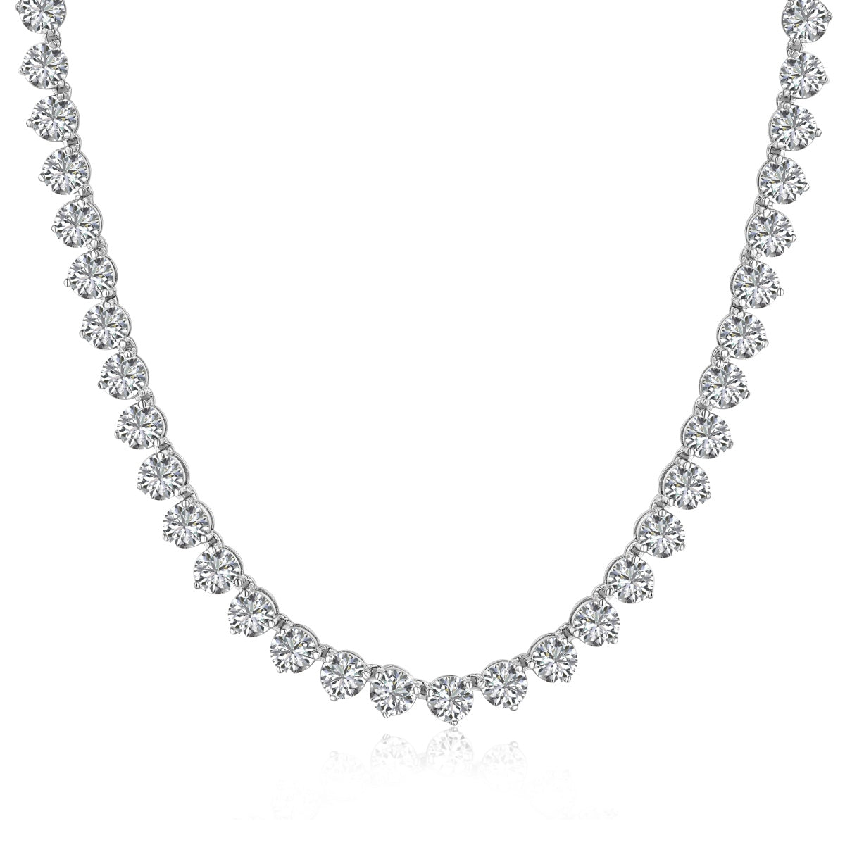 [Glimmer Jewelry]Ornate Heart Cut Tennis Necklace