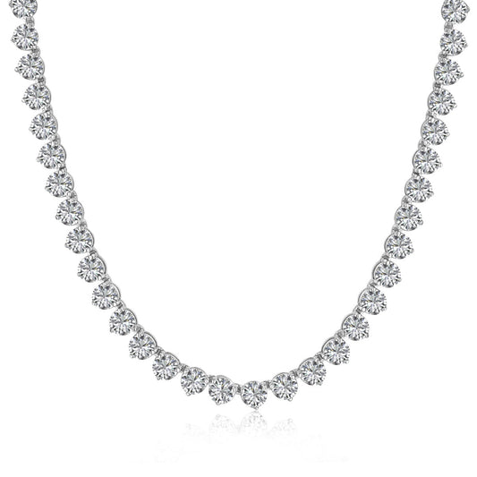 [Glimmer Jewelry]Ornate Heart Cut Tennis Necklace