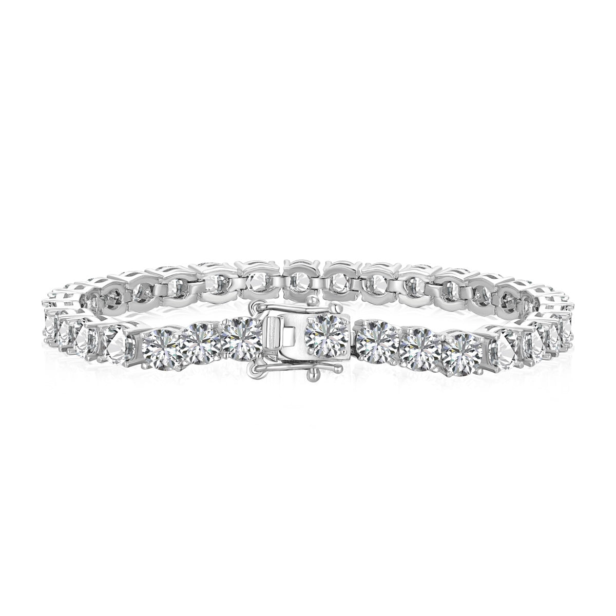 [Glimmer Jewelry]Ornate Sparkling Round Cut Wedding Bracelet