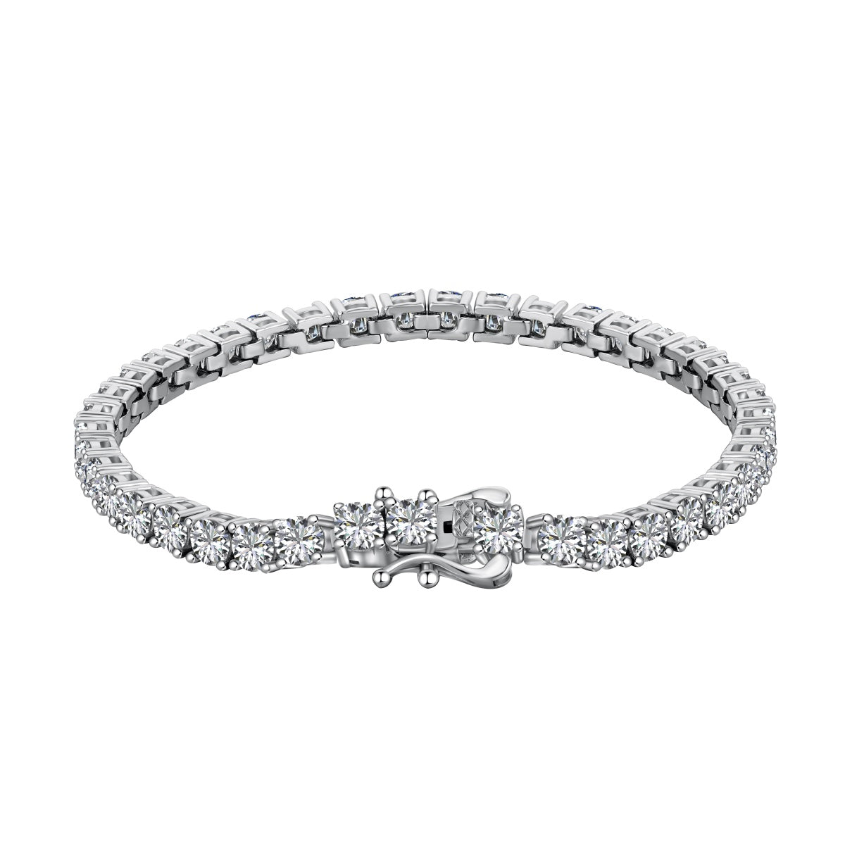 [Glimmer Jewelry]Luxurious Ornate Round Cut Tennis Bracelet