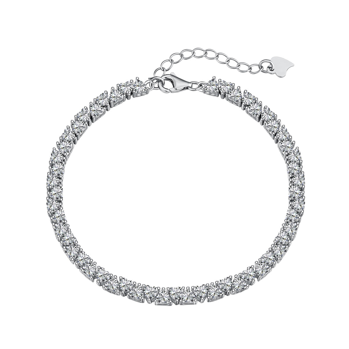 [Glimmer Jewelry]Dazzling Romantic Heart Shape Lover Bracelet