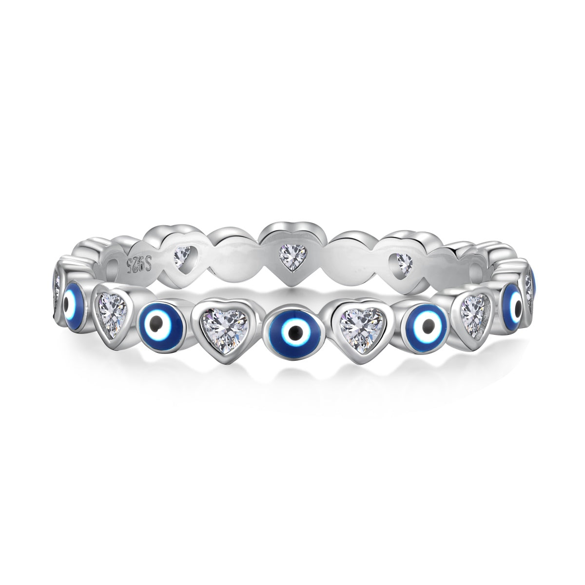 [Glimmer Jewelry]輝くカラフルなラウンド型デイリーリング
