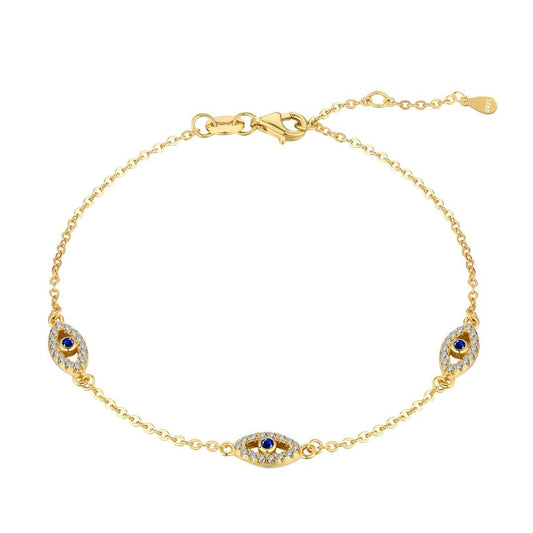 [Glimmer Jewelry]Evil Eye Shape Pendent Necklace
