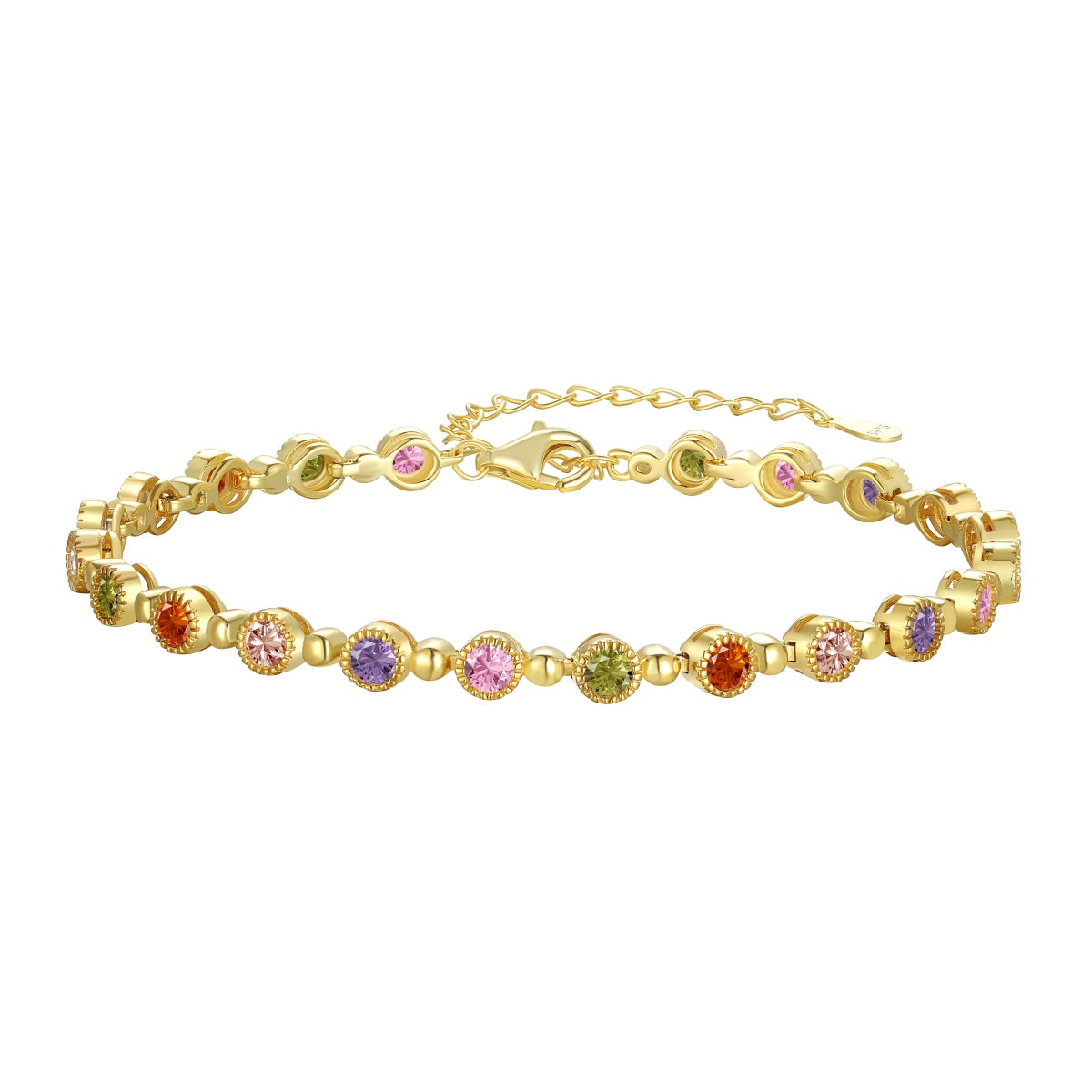 [Glimmer Jewelry]Sparkling Exquisite Round Cut Party Bracelet