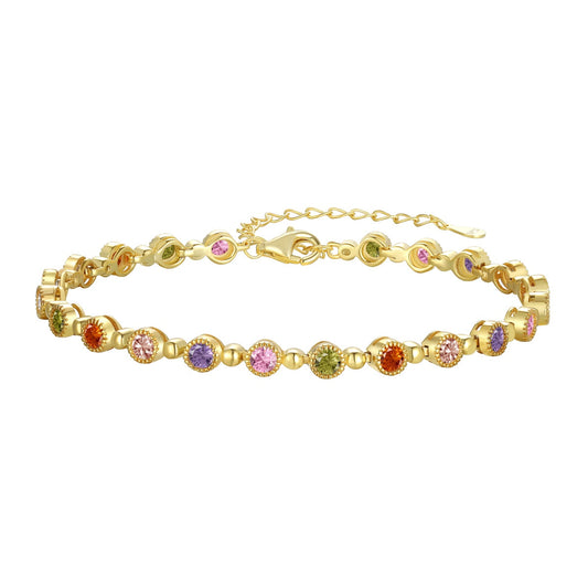 [Glimmer Jewelry]Sparkling Exquisite Round Cut Party Bracelet