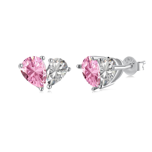 [Glimmer Jewelry]Dazzling Elegant Heart Cut Lover Earrings