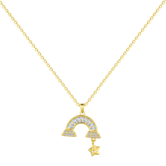 [Glimmer Jewelry]Unique Rainbow Star Necklace