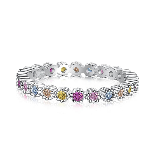 [Glimmer Jewelry]Exquisite Colorful Round Cut Party Ring