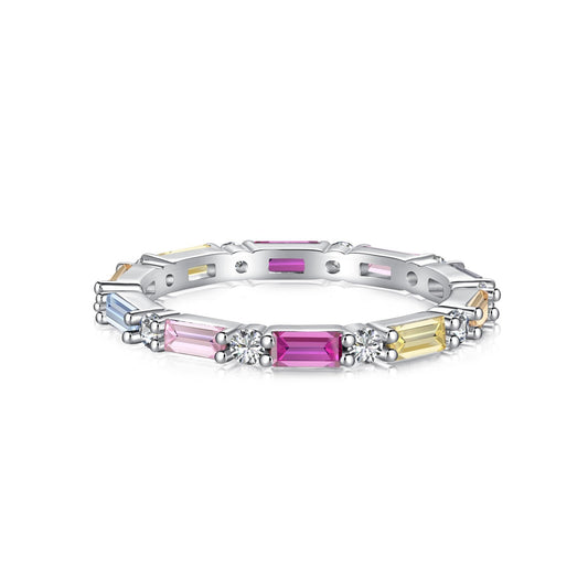 [Glimmer Jewelry]Lively In Shades Elegant Radiant Cut Daily Ring
