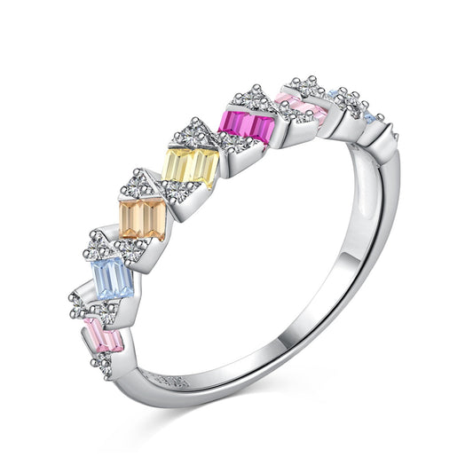 [Glimmer Jewelry]Delicate Vibrant Emerald Cut Daily Ring