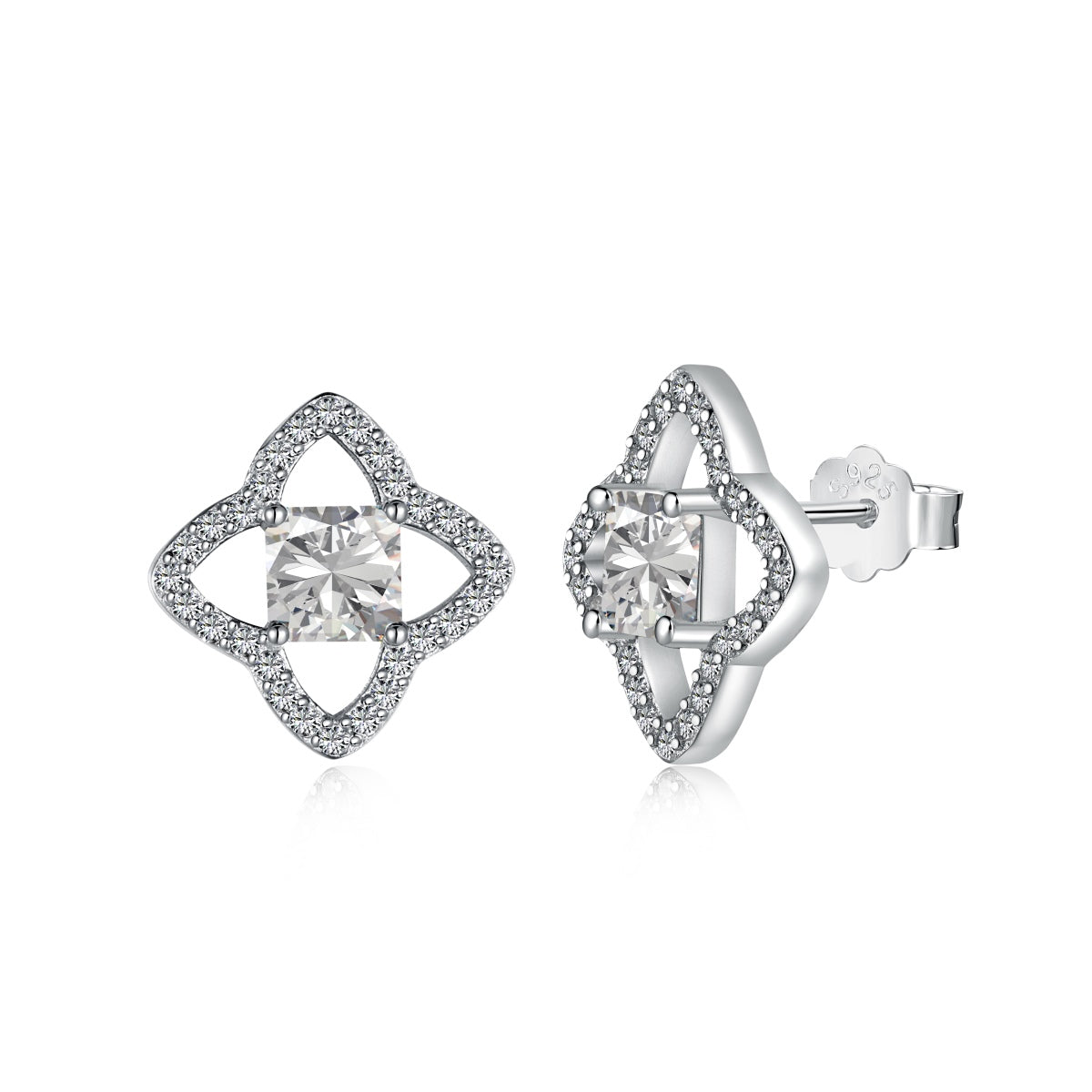 [Glimmer Jewelry]Elegant Star Shape Princess Cut Daily Earrings