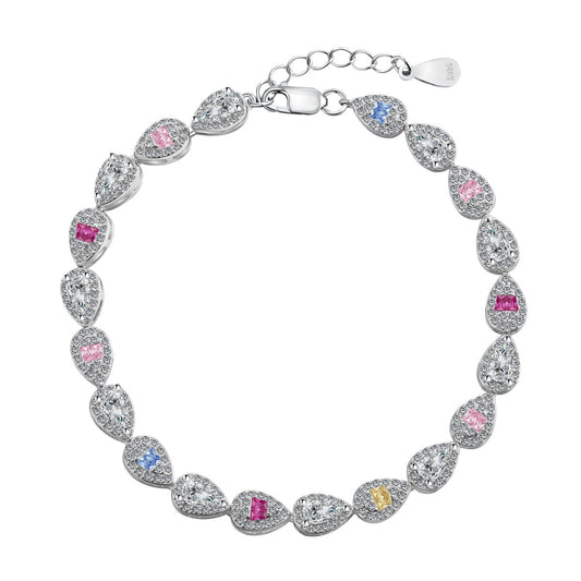 [Glimmer Jewelry]0.25 Carat Radiant Water Drop Shape Daily Bracelet