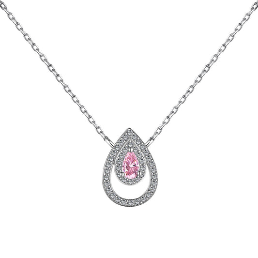 [Glimmer Jewelry]Sparkling Pear Cut Necklace