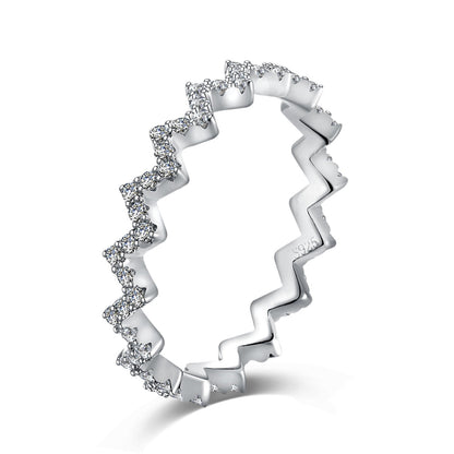 [Glimmer Jewelry]Delicate Enchanting Wave Shape Daily Ring