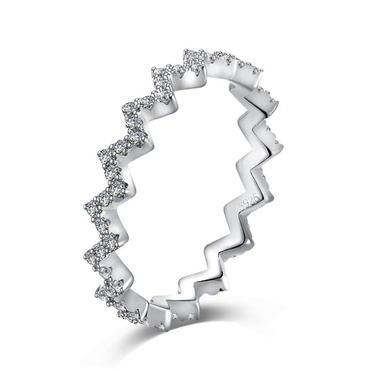 [Glimmer Jewelry]Delicate Enchanting Wave Shape Daily Ring