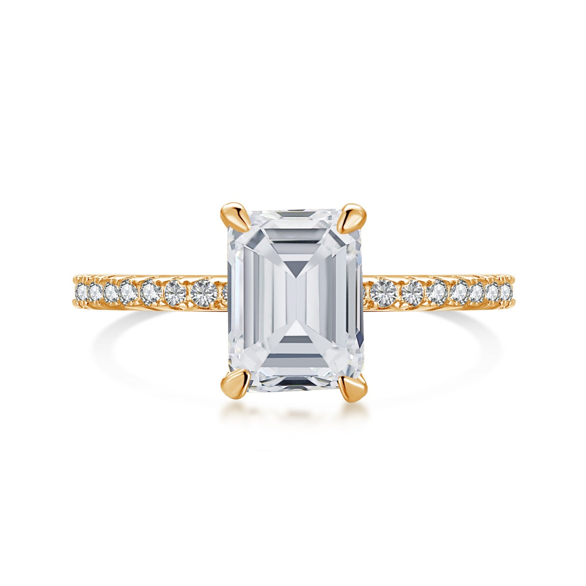 [Glimmer Jewelry]2.0 Carat Scintillating Ornate Radiant Cut Party Ring