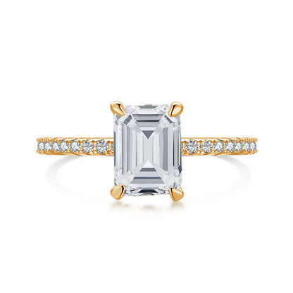 [Glimmer Jewelry]2.0 Carat Scintillating Ornate Radiant Cut Party Ring