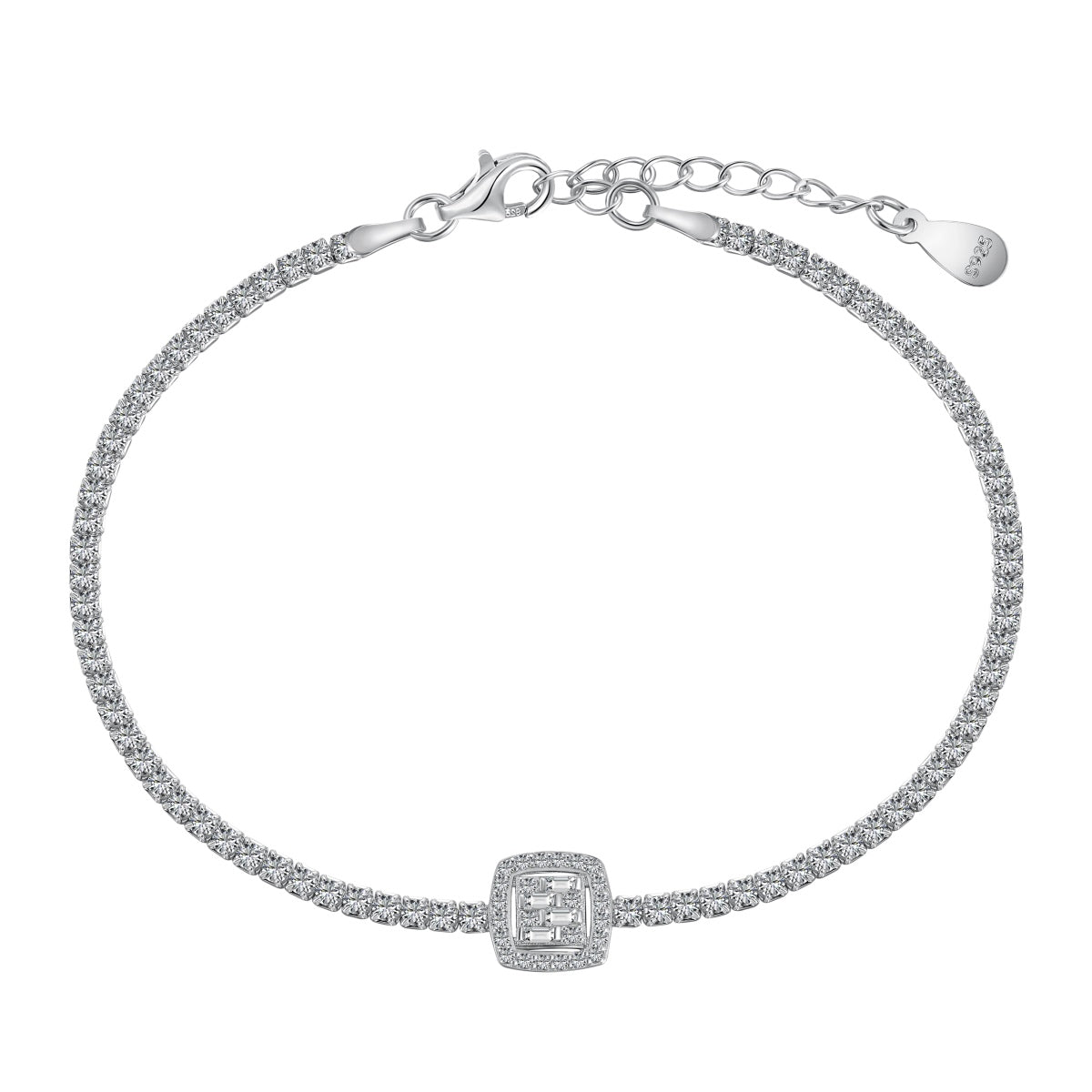 [Glimmer Jewelry]ゴージャスな輝き スクエア型バンケットブレスレット