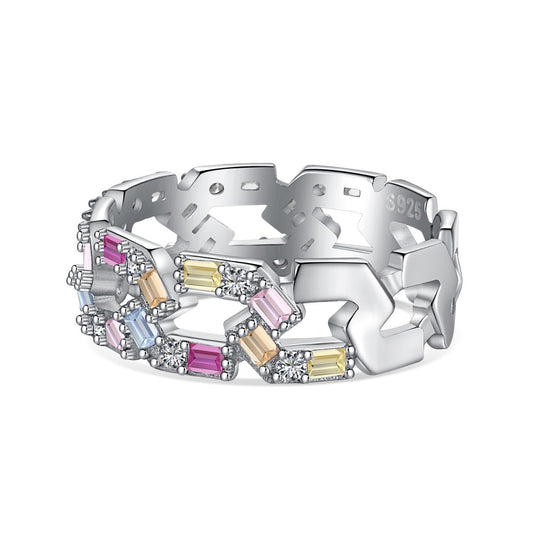 [Glimmer Jewelry]Sparkling Vibrant Emerald Cut Daily Ring