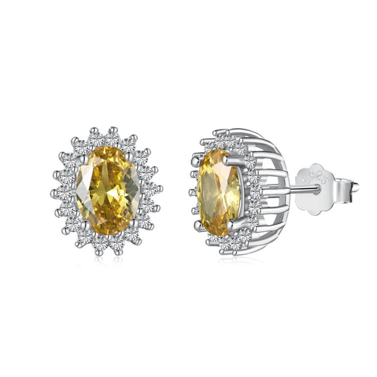 [Glimmer Jewelry]Delicate Radiant Oval Cut Daily Earrings