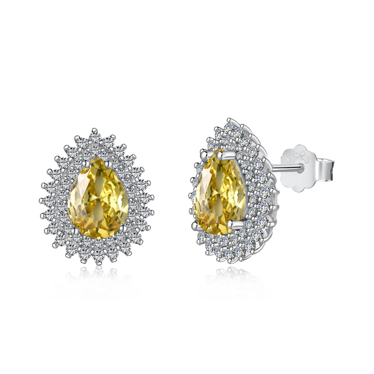 [Glimmer Jewelry]Delicate Gorgeous Pear Cut Daily Earrings