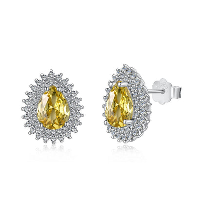 [Glimmer Jewelry]Delicate Gorgeous Pear Cut Daily Earrings