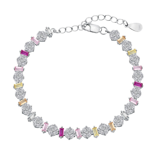 [Glimmer Jewelry]Radiant Colorful Round Shape Daily Bracelet