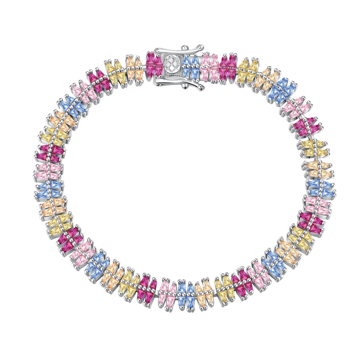 [Glimmer Jewelry]Sparkling Exquisite Multi Cut Party Bracelet