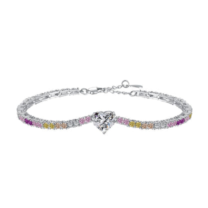 [Glimmer Jewelry]Delicate Romantic Heart Shape Lover Bracelet