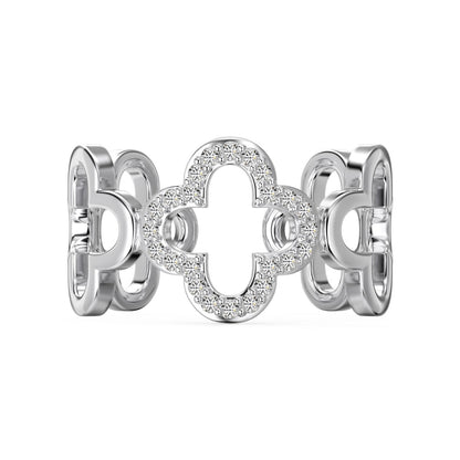 [Glimmer Jewelry]中抜きデザイン 四つ葉のクローバー型リング