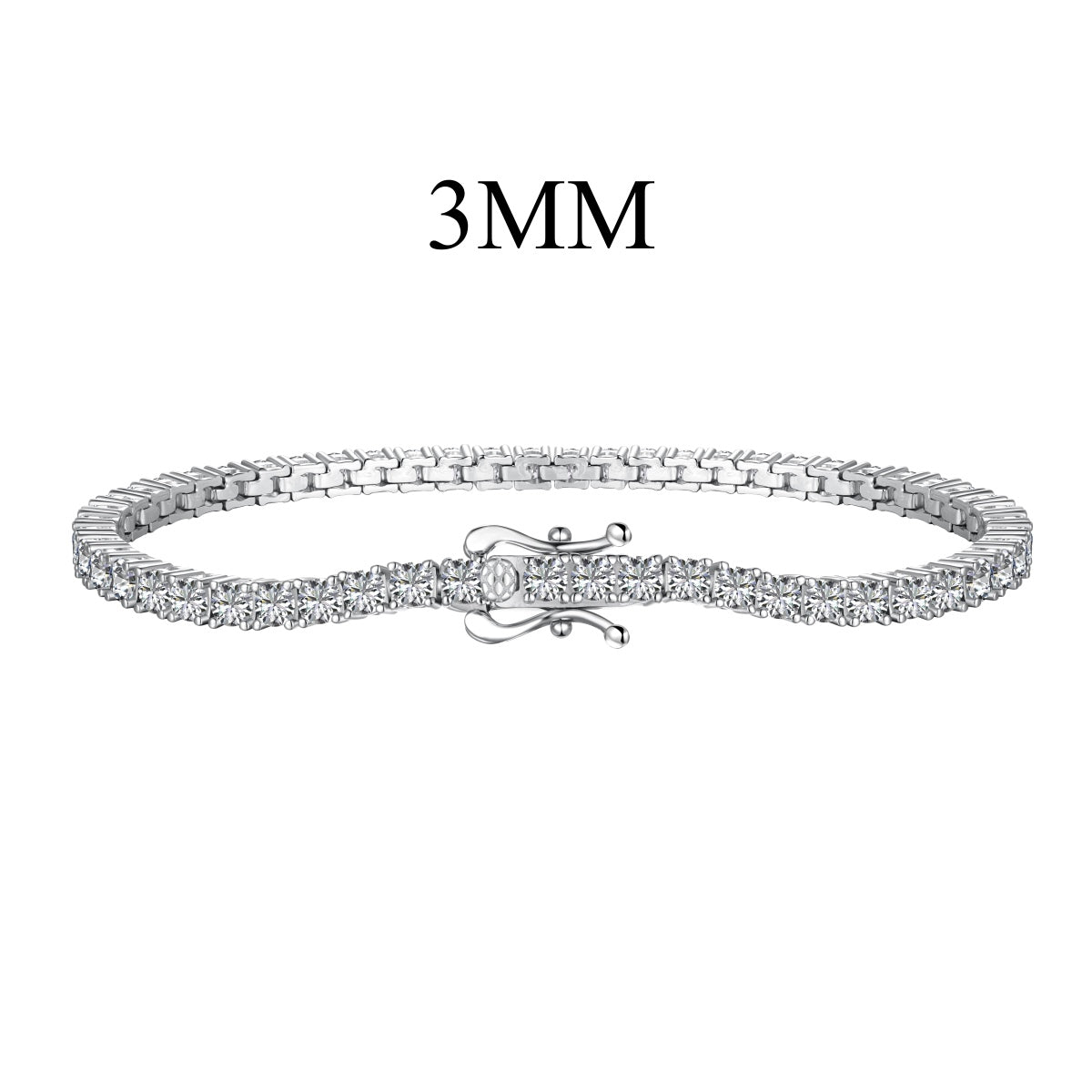 [Glimmer Jewelry]Dainty Charming Round Cut Tennis Bracelet