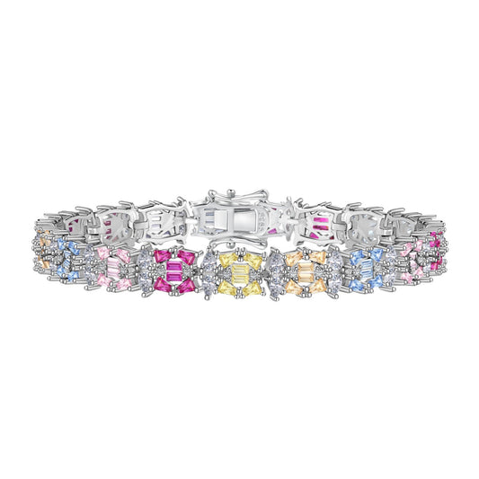 [Glimmer Jewelry]Delicate Colorful Multi Cut Party Bracelet