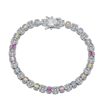 [Glimmer Jewelry]Dazzling Radiant Multi Cut Daily Bracelet