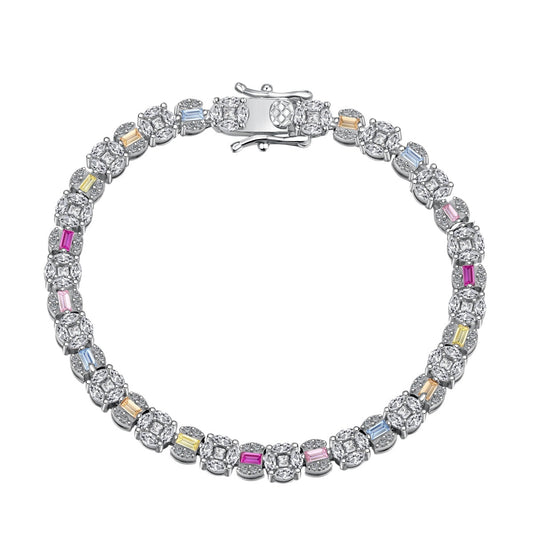 [Glimmer Jewelry]Dazzling Radiant Multi Cut Daily Bracelet