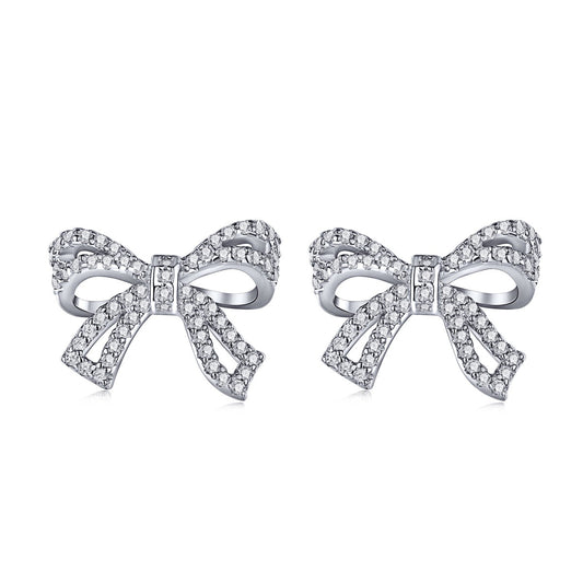 [Glimmer Jewelry]Dainty Bow Shape Earrings