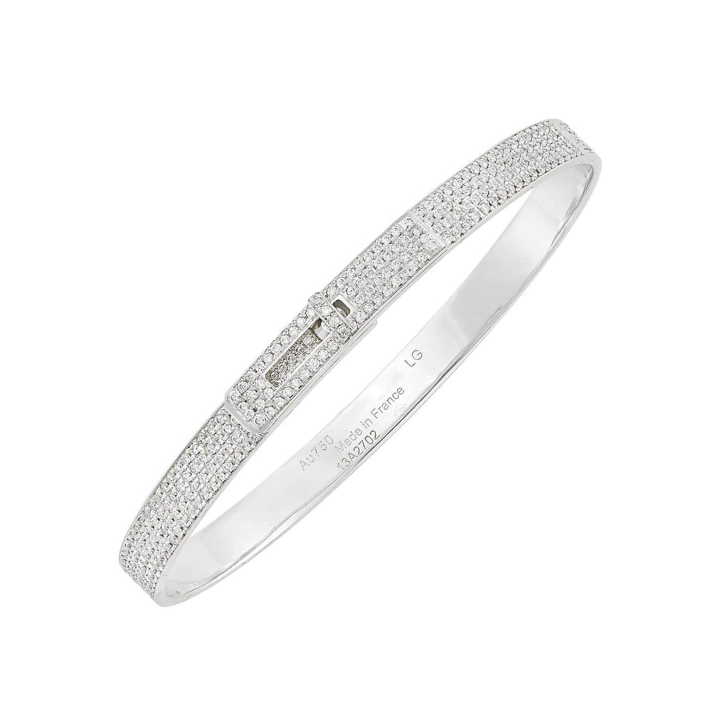 [Glimmer]HM KELLY BRACELET IN SILVER AND FULL PAVE DIAMOND