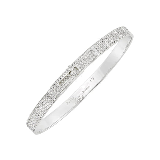 [Glimmer]HM KELLY BRACELET IN SILVER AND FULL PAVE DIAMOND