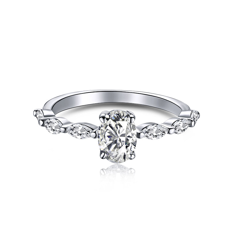 [Glimmer Jewelry]0.75 Carat Luxurious Vibrant Elongated Cushion Cut Daily Ring