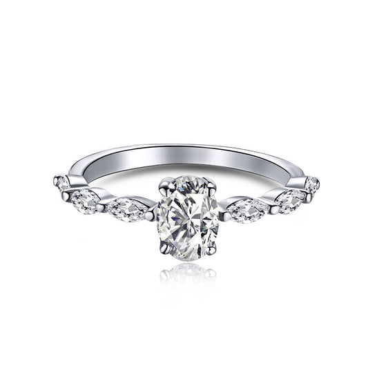 [Glimmer Jewelry]0.75 Carat Luxurious Vibrant Elongated Cushion Cut Daily Ring