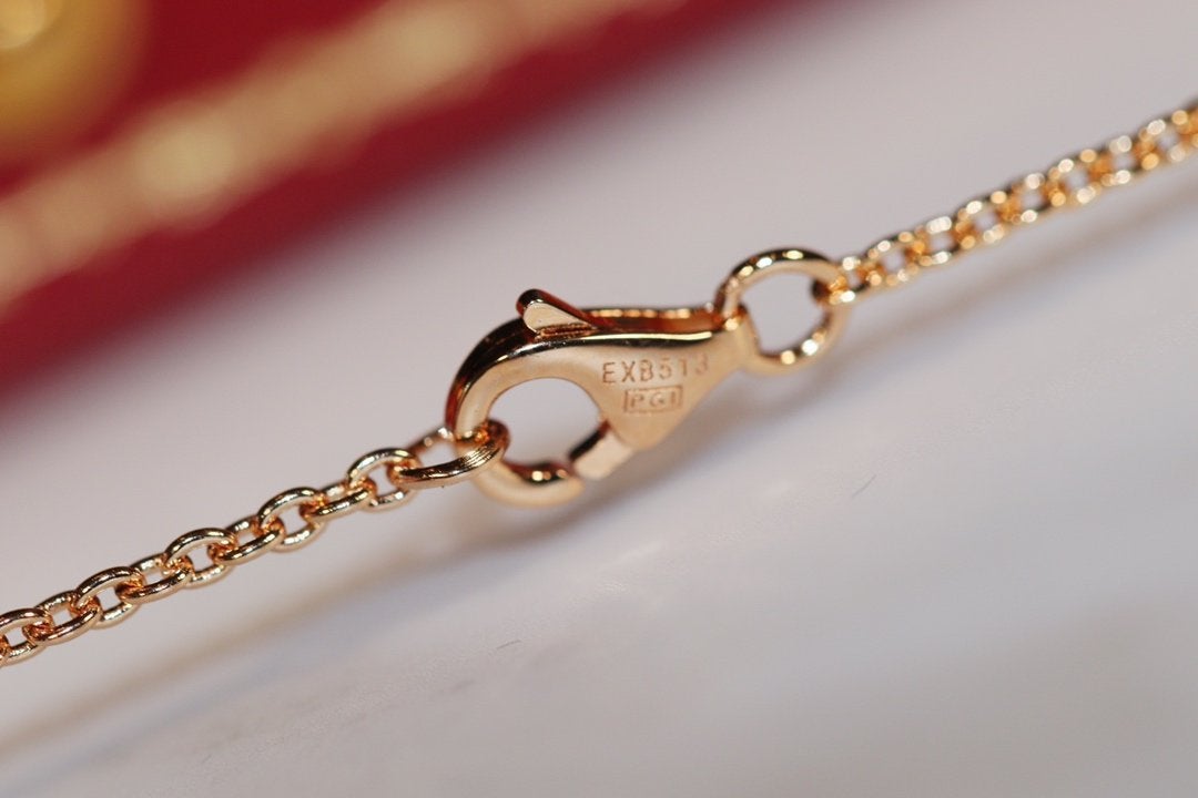 [Glimmer]LOVE NECKLACE PINK GOLD AND SILVER