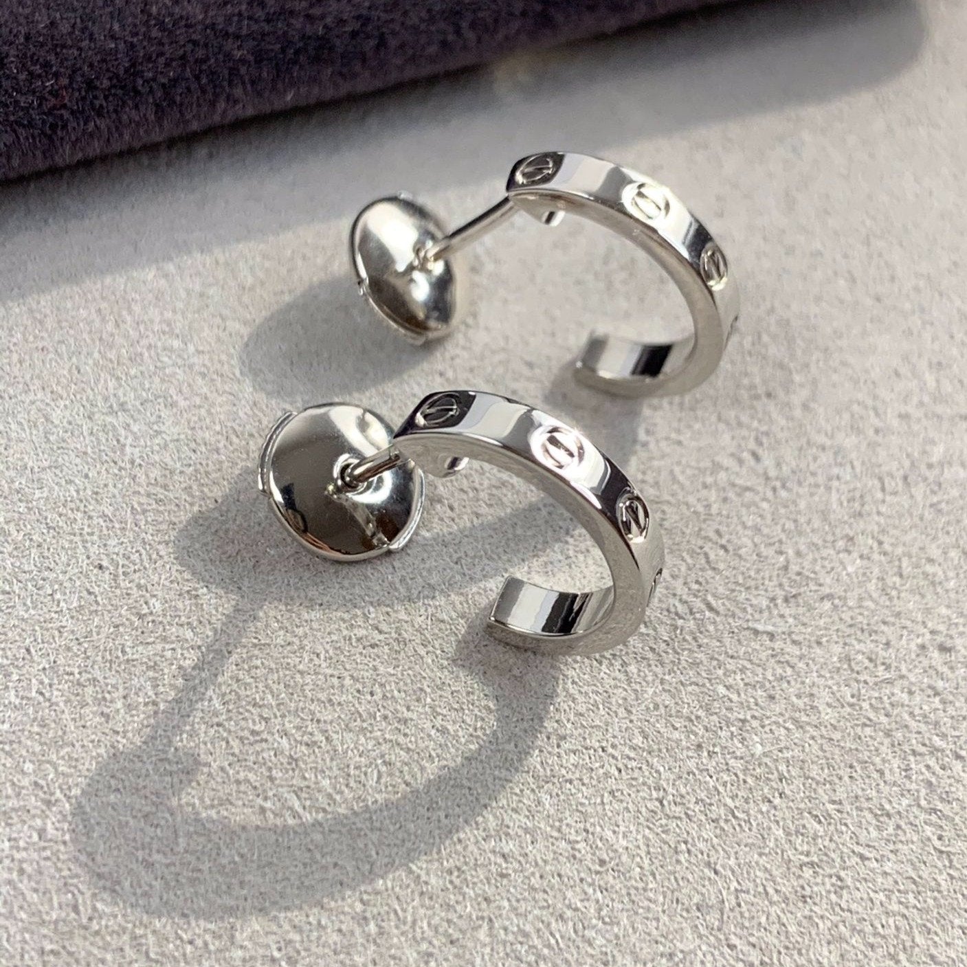 [Glimmer]LOVE EARRINGS 2.65MM SILVER