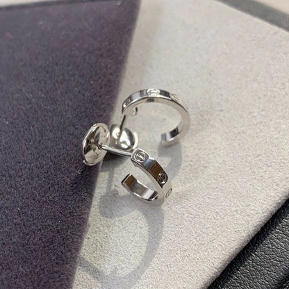 [Glimmer]LOVE EARRINGS 2.65MM SILVER
