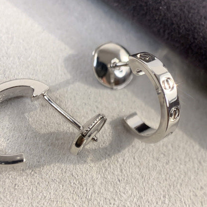 [Glimmer]LOVE EARRINGS 2.65MM SILVER